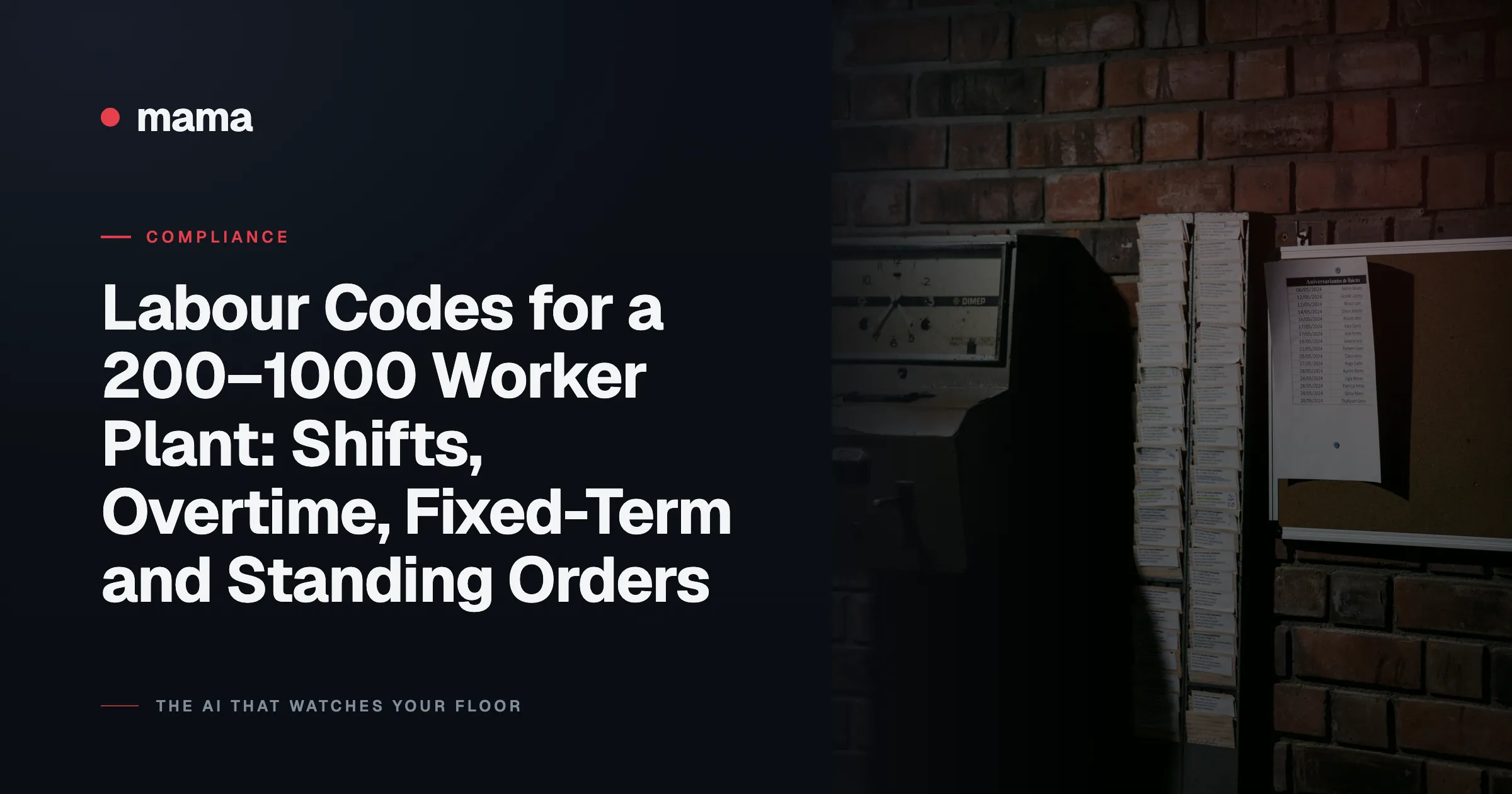 Labour Codes for a 200–1000 Worker Plant: Shifts, Overtime, Fixed-Term and Standing Orders