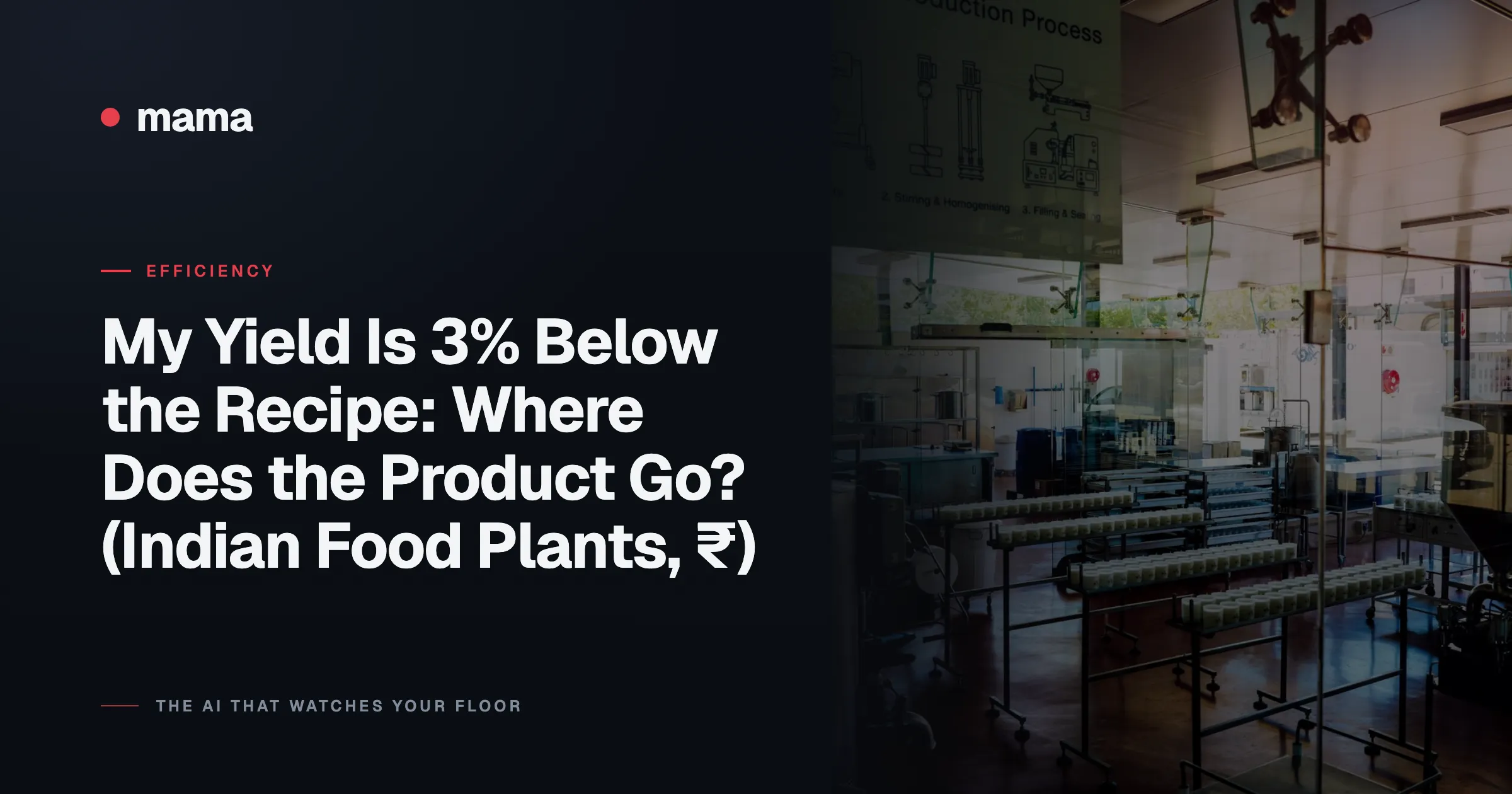 My Yield Is 3% Below the Recipe: Where Does the Product Go? (Indian Food Plants, ₹)