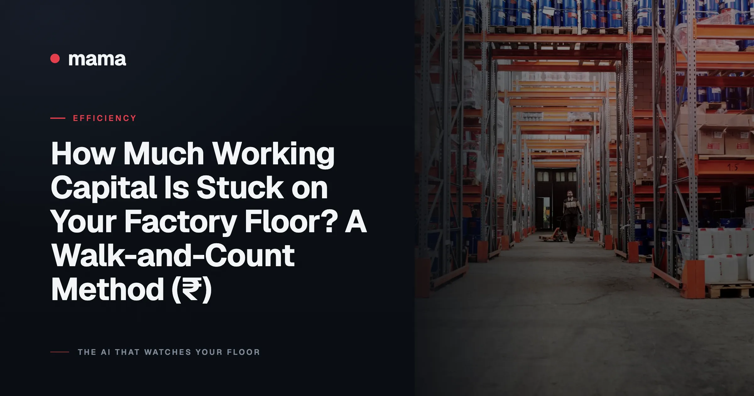 How Much Working Capital Is Stuck on Your Factory Floor? A Walk-and-Count Method (₹)