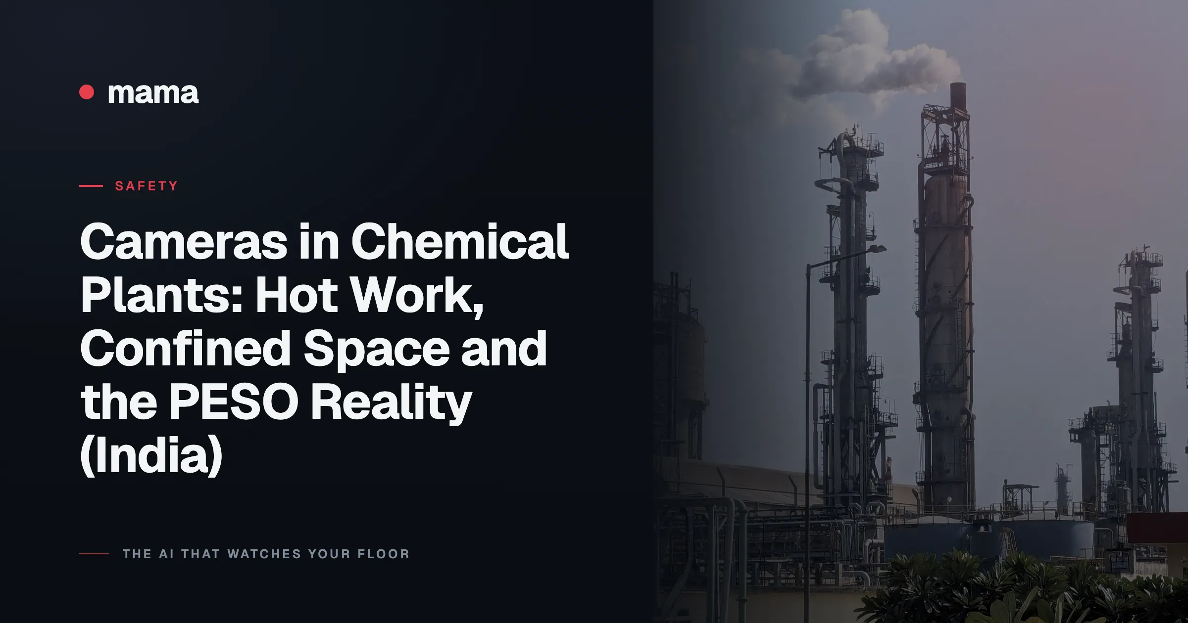 Cameras in Chemical Plants: Hot Work, Confined Space and the PESO Reality (India)